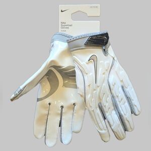 Nike Oregon Ducks Team Issued Superbad 7.0 Football Gloves White Grey Men's XXL
